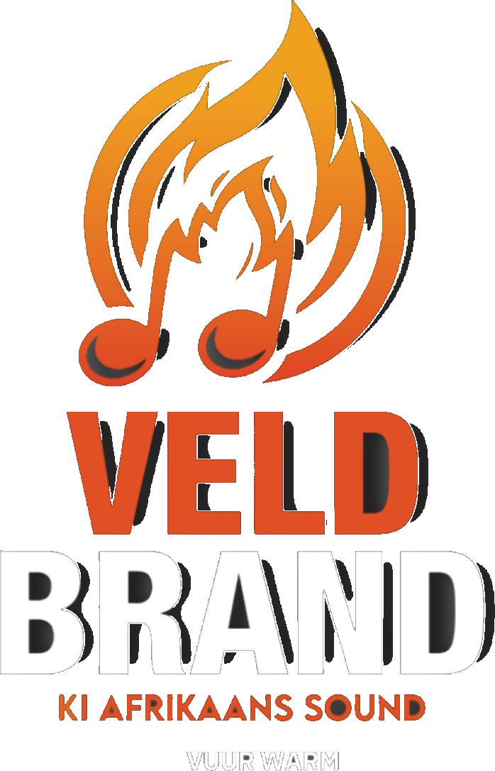 VELDBRAND KI logo – Afrikaanse musiek kunstenaar embleem met vlamme
